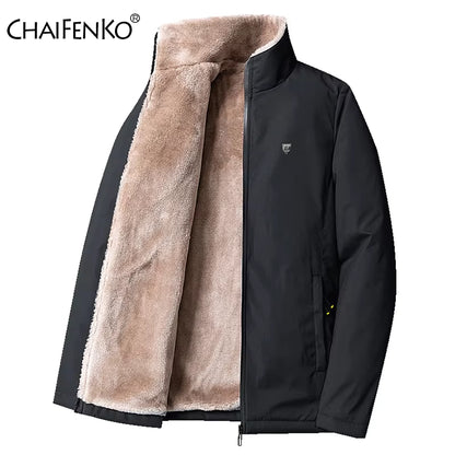 Men's 2024 Winter Windproof Fleece Jacket - Casual Outdoor Coat for Autumn - Classic Brand Outwear