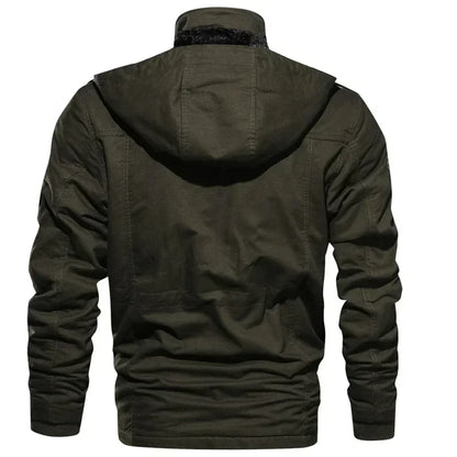 Men's Autumn and Winter Thermal Hooded Parkas - Thickened Military and Pilot Fleece Jackets